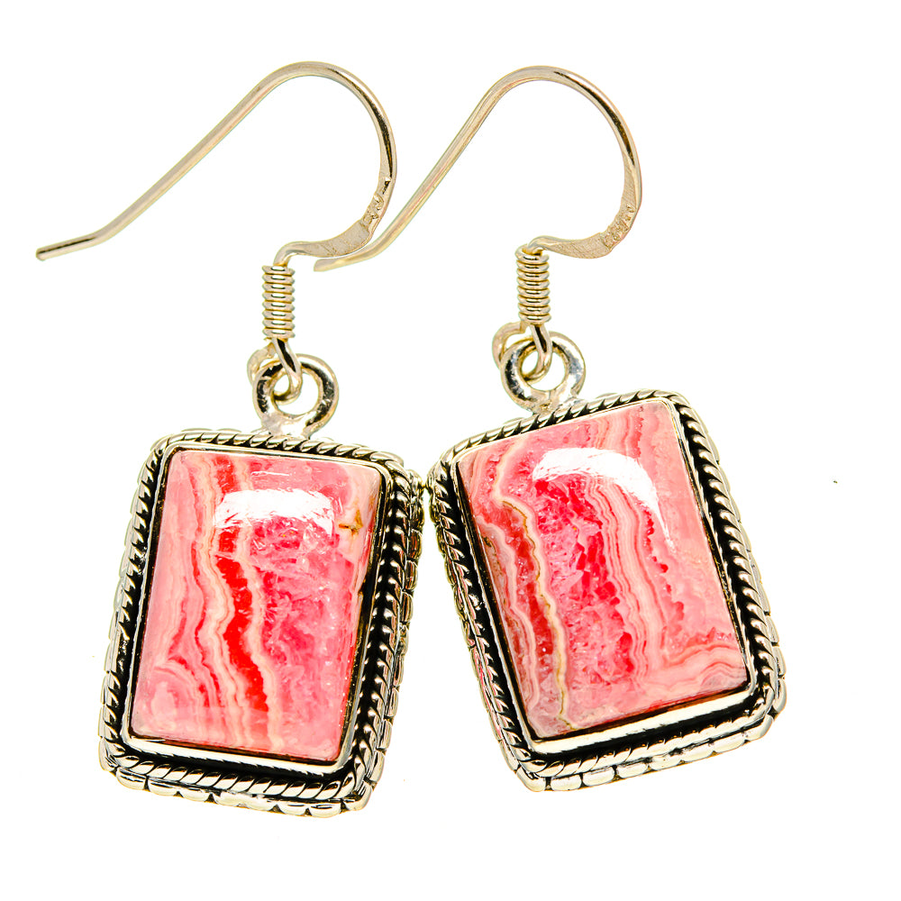 Rhodochrosite Earrings handcrafted by Anasilvercos - EARR413782