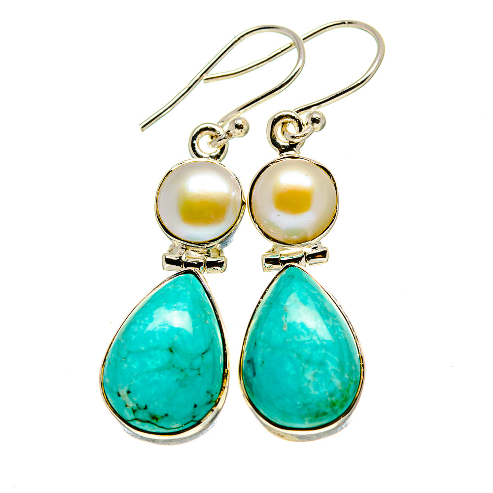 Arizona Turquoise Earrings handcrafted by Anasilvercos - EARR413784