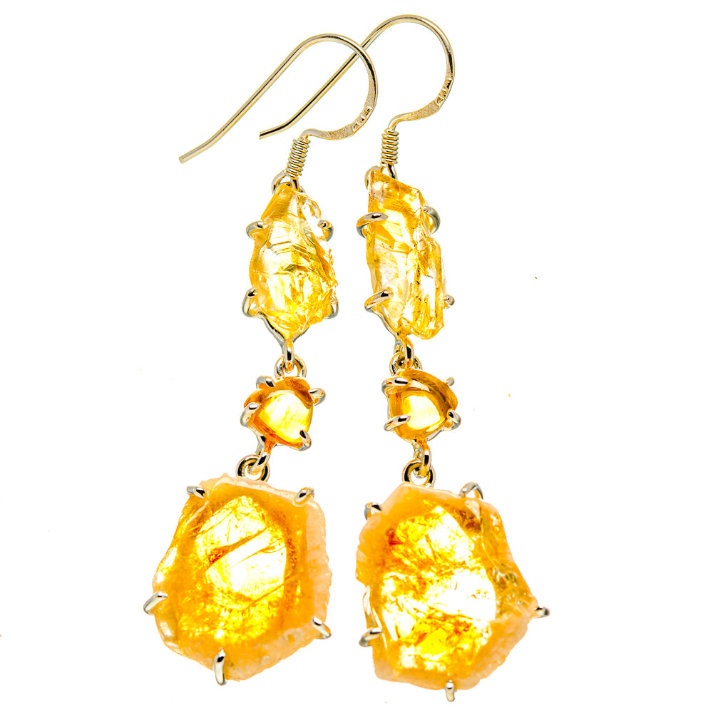 Citrine Earrings handcrafted by Anasilvercos - EARR413787