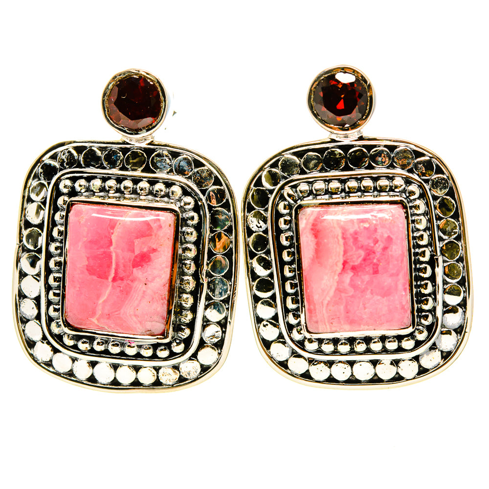 Rhodochrosite Earrings handcrafted by Anasilvercos - EARR413803