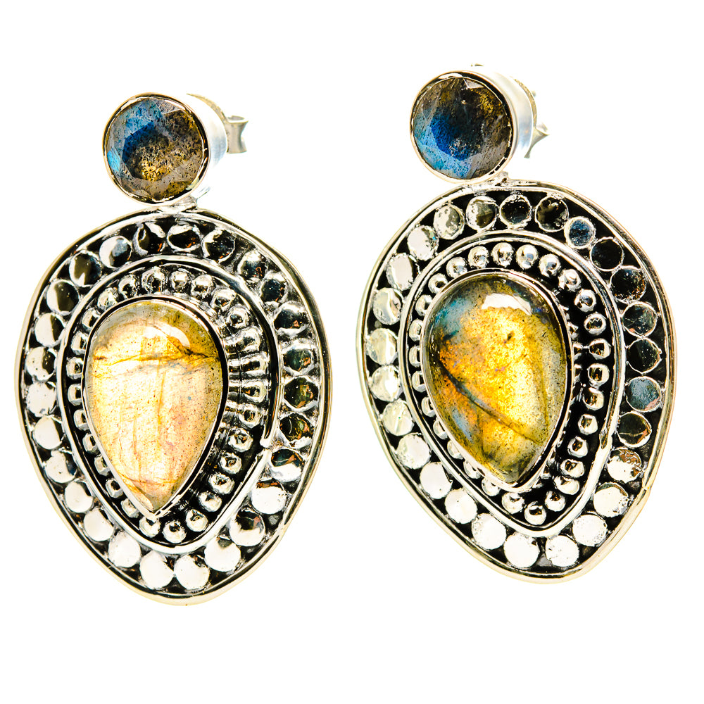 Labradorite Earrings handcrafted by Anasilvercos - EARR413807