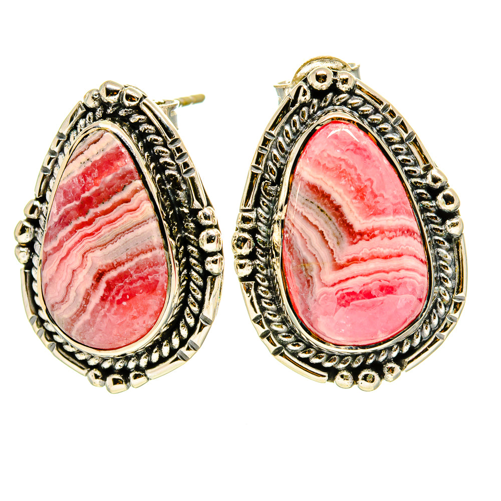 Rhodochrosite Earrings handcrafted by Anasilvercos - EARR413812