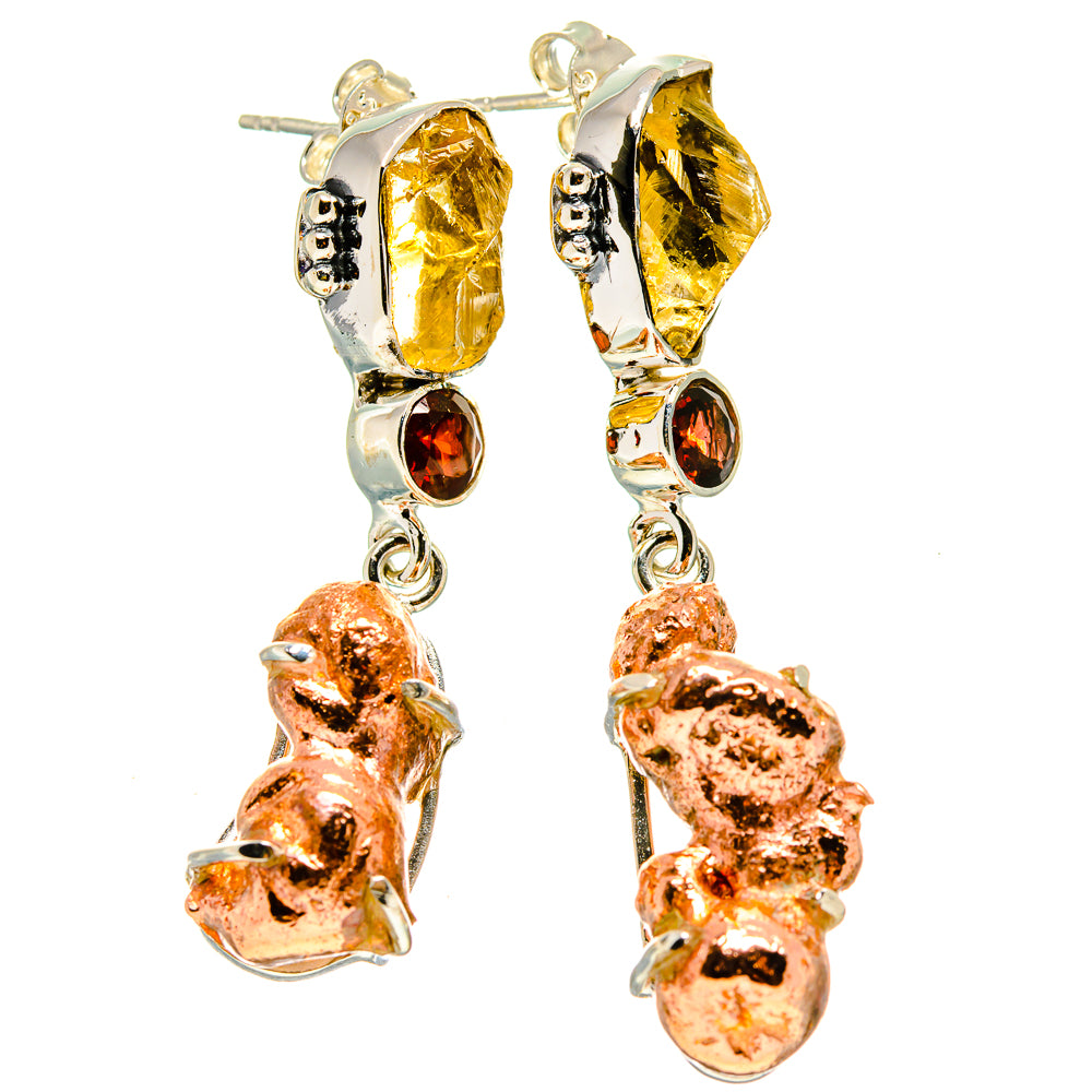 Blister Copper Earrings handcrafted by Anasilvercos - EARR413824