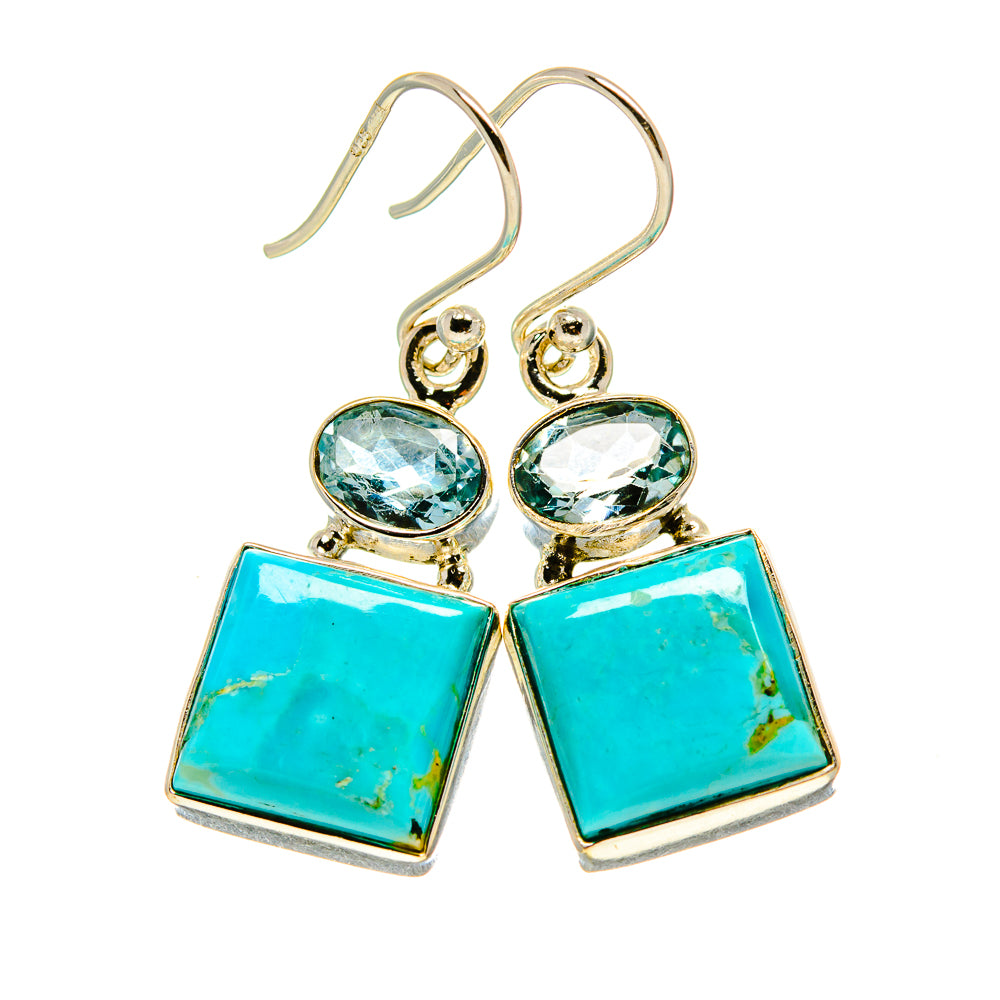 Arizona Turquoise Earrings handcrafted by Anasilvercos - EARR413831