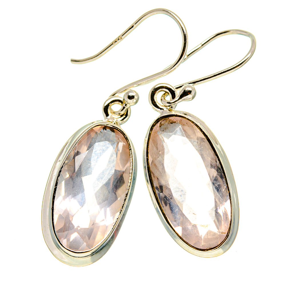 Rose Quartz Earrings handcrafted by Anasilvercos - EARR413852