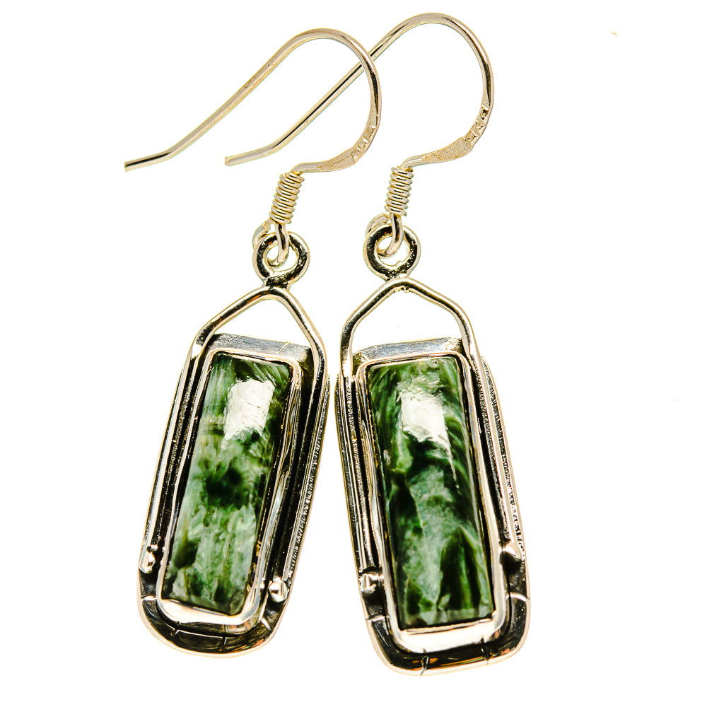 Seraphinite Earrings handcrafted by Anasilvercos - EARR413863