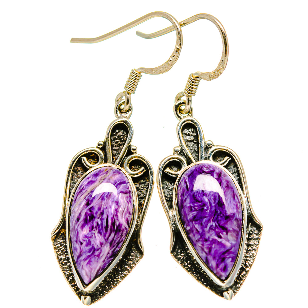 Charoite Earrings handcrafted by Anasilvercos - EARR413864