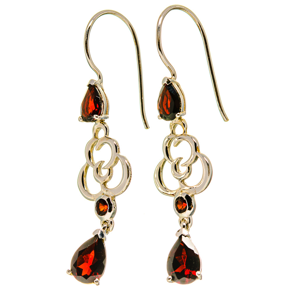 Garnet Earrings handcrafted by Anasilvercos - EARR413876