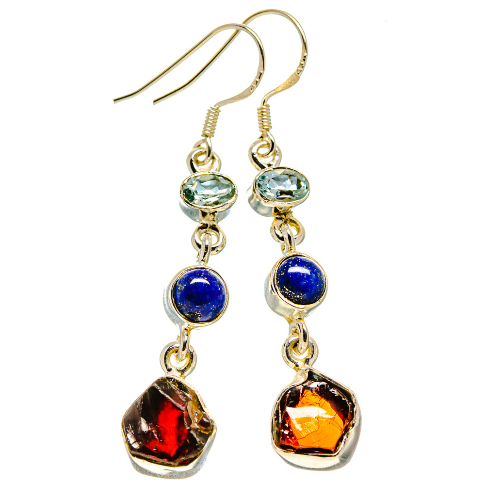 Garnet Earrings handcrafted by Anasilvercos - EARR413877