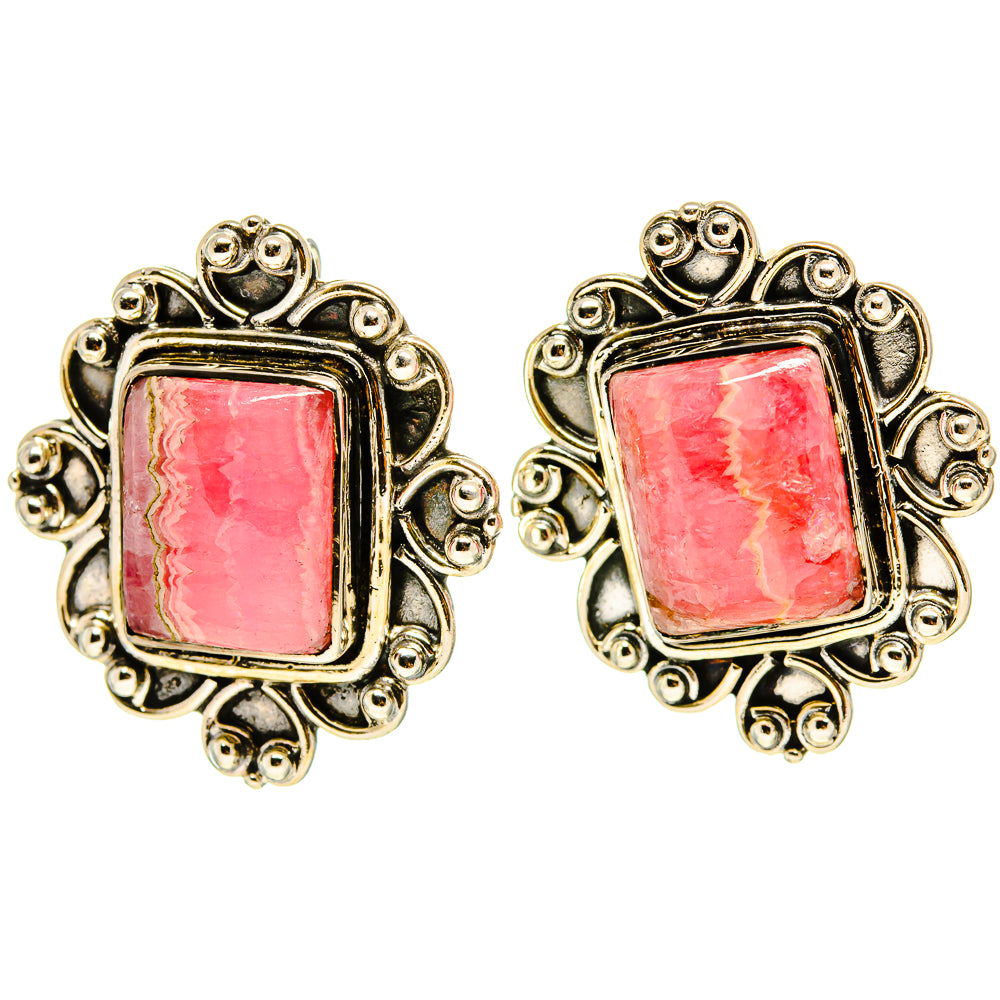 Rhodochrosite Earrings handcrafted by Anasilvercos - EARR413886
