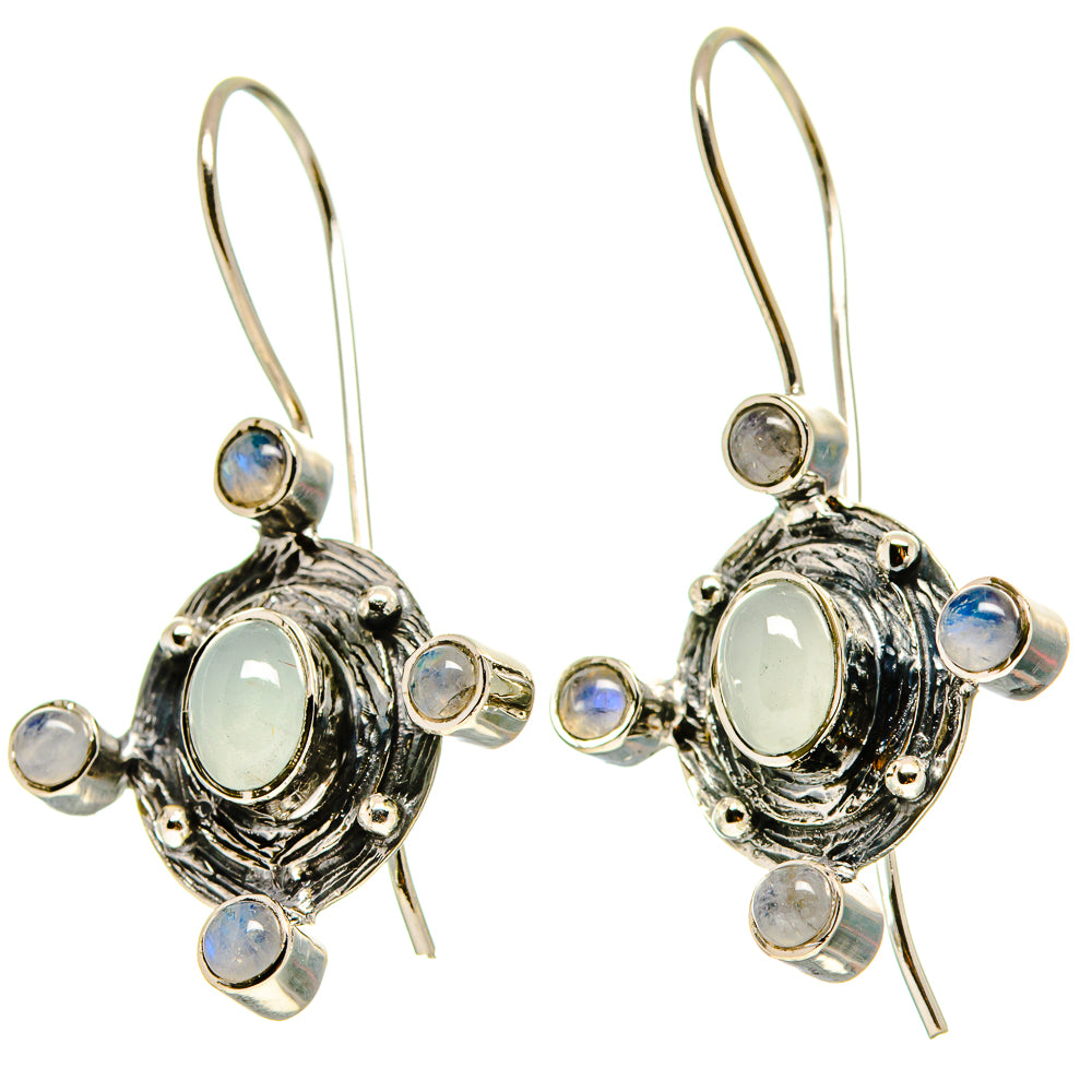 Rainbow Moonstone Earrings handcrafted by Anasilvercos - EARR413890