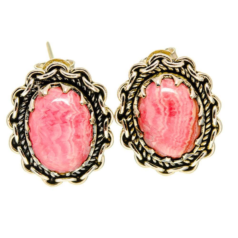 Rhodochrosite Earrings handcrafted by Anasilvercos - EARR413895