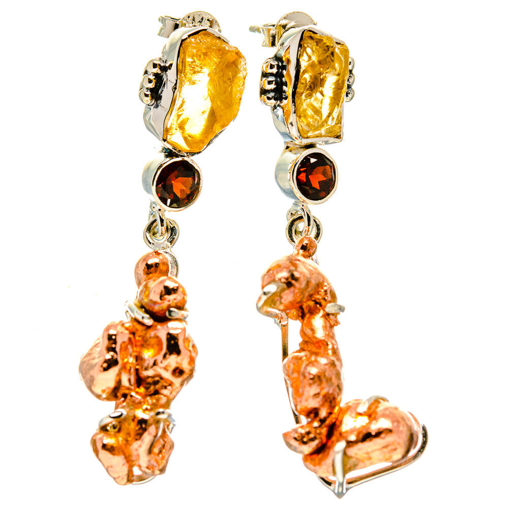 Copper Blister Earrings handcrafted by Anasilvercos - EARR413904