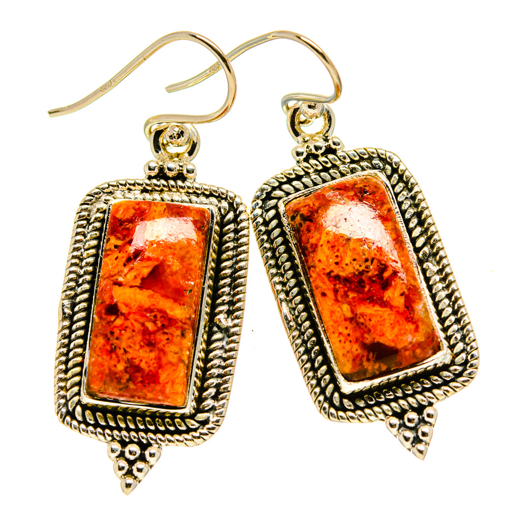 Sponge Coral Earrings handcrafted by Anasilvercos - EARR413916
