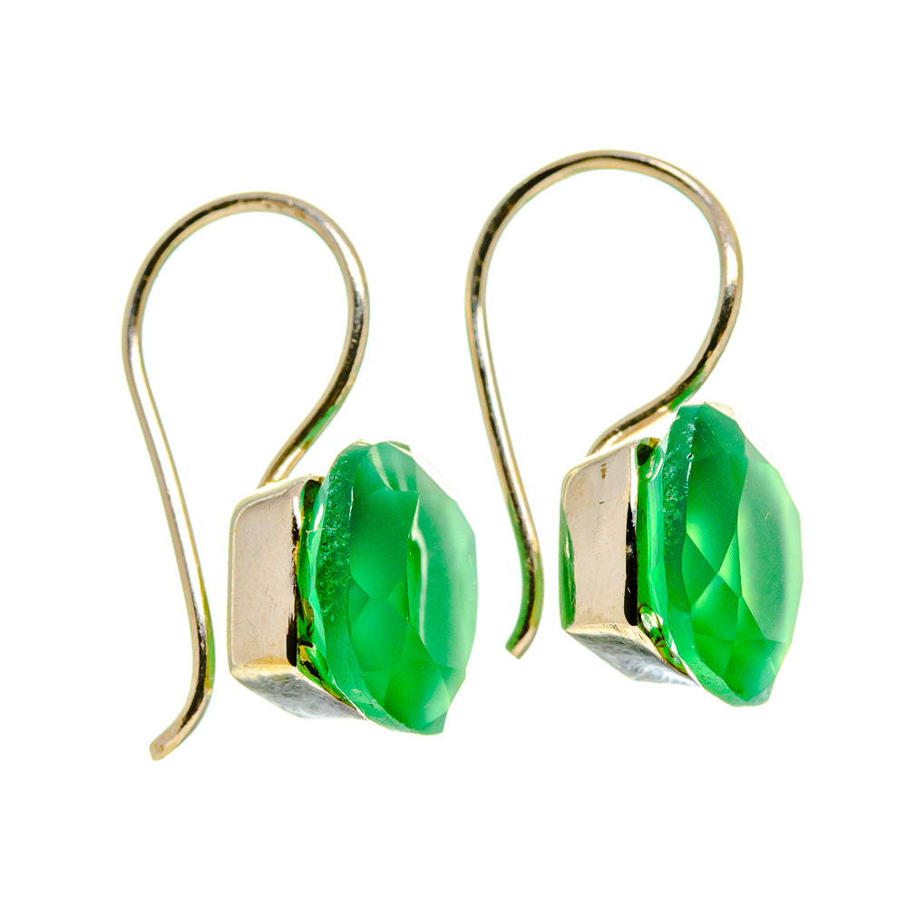 Green Onyx Earrings handcrafted by Anasilvercos - EARR413918