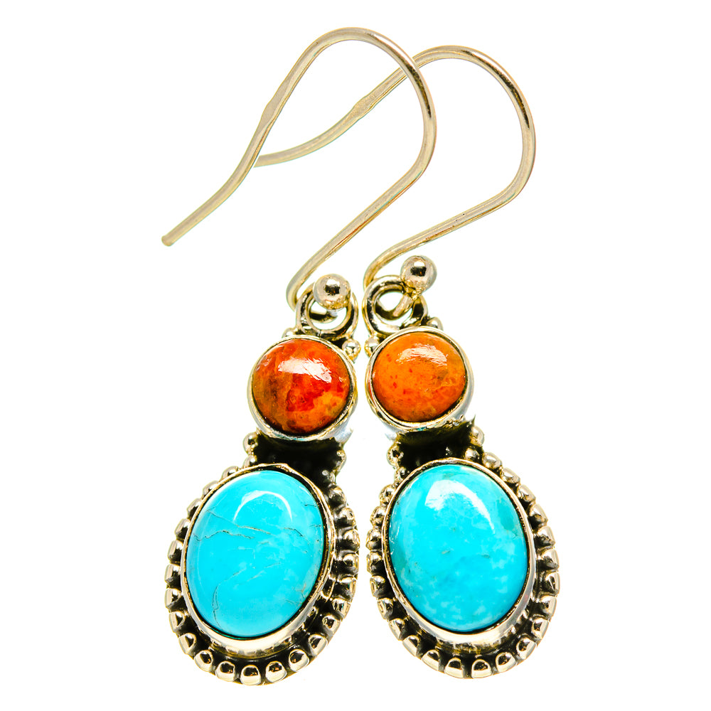 Arizona Turquoise Earrings handcrafted by Anasilvercos - EARR413929