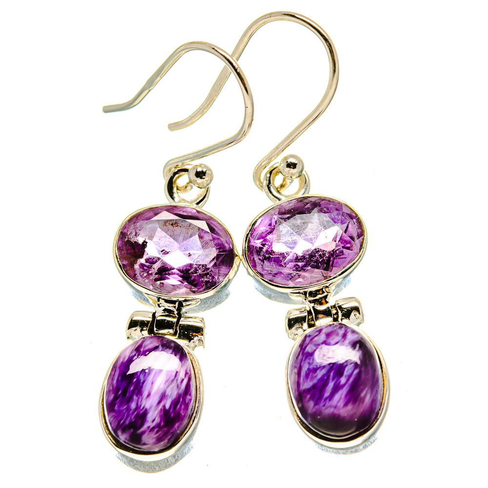 Charoite Earrings handcrafted by Anasilvercos - EARR413938