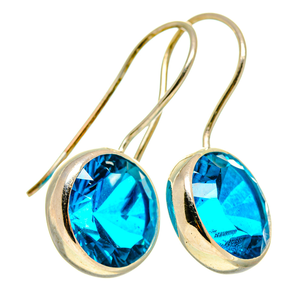 Blue Quartz Earrings handcrafted by Anasilvercos - EARR413955