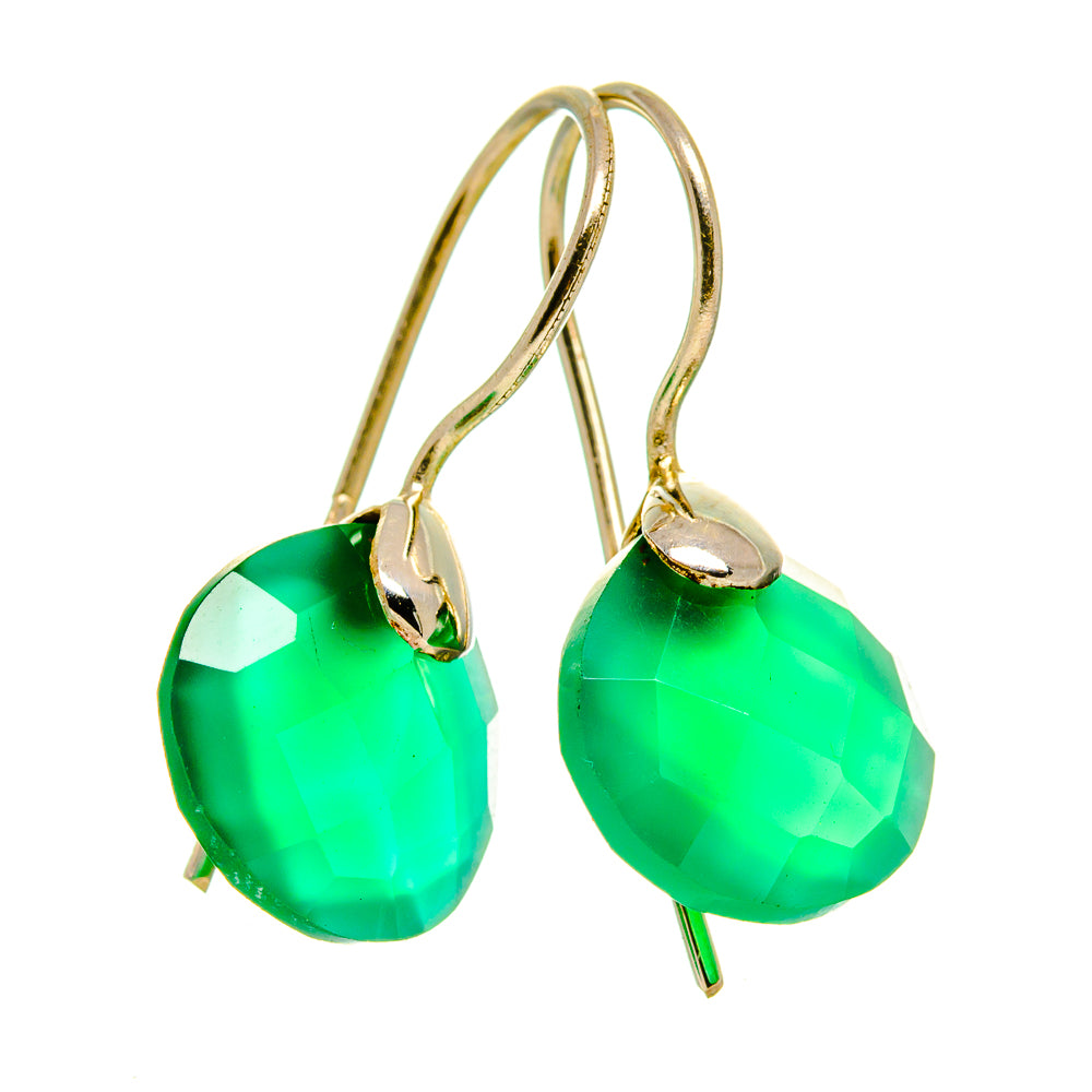 Green Onyx Earrings handcrafted by Anasilvercos - EARR413969