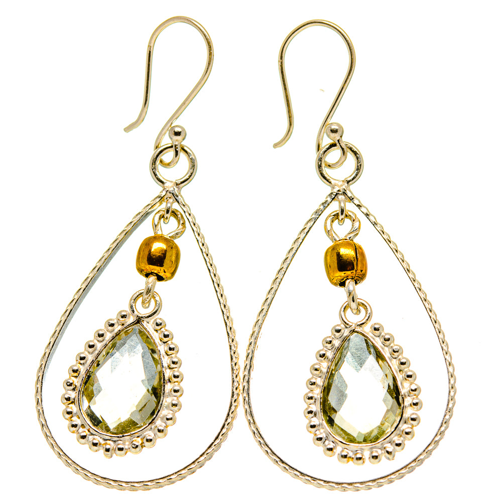 Green Amethyst Earrings handcrafted by Anasilvercos - EARR413970
