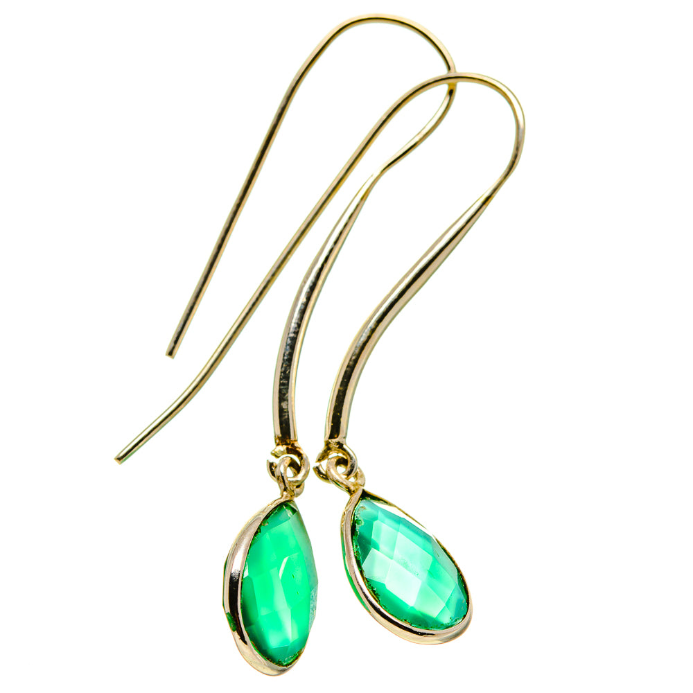 Green Onyx Earrings handcrafted by Anasilvercos - EARR413975