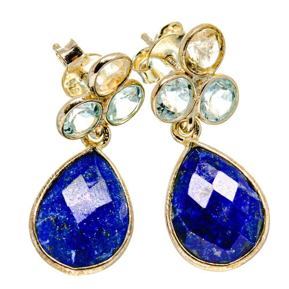Lapis Lazuli Earrings handcrafted by Anasilvercos - EARR413976