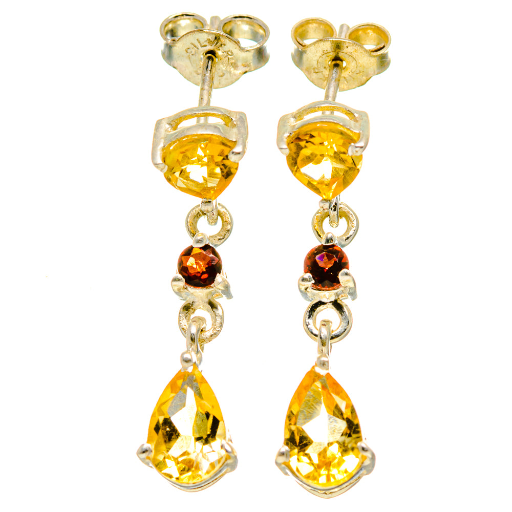 Citrine Earrings handcrafted by Anasilvercos - EARR413980