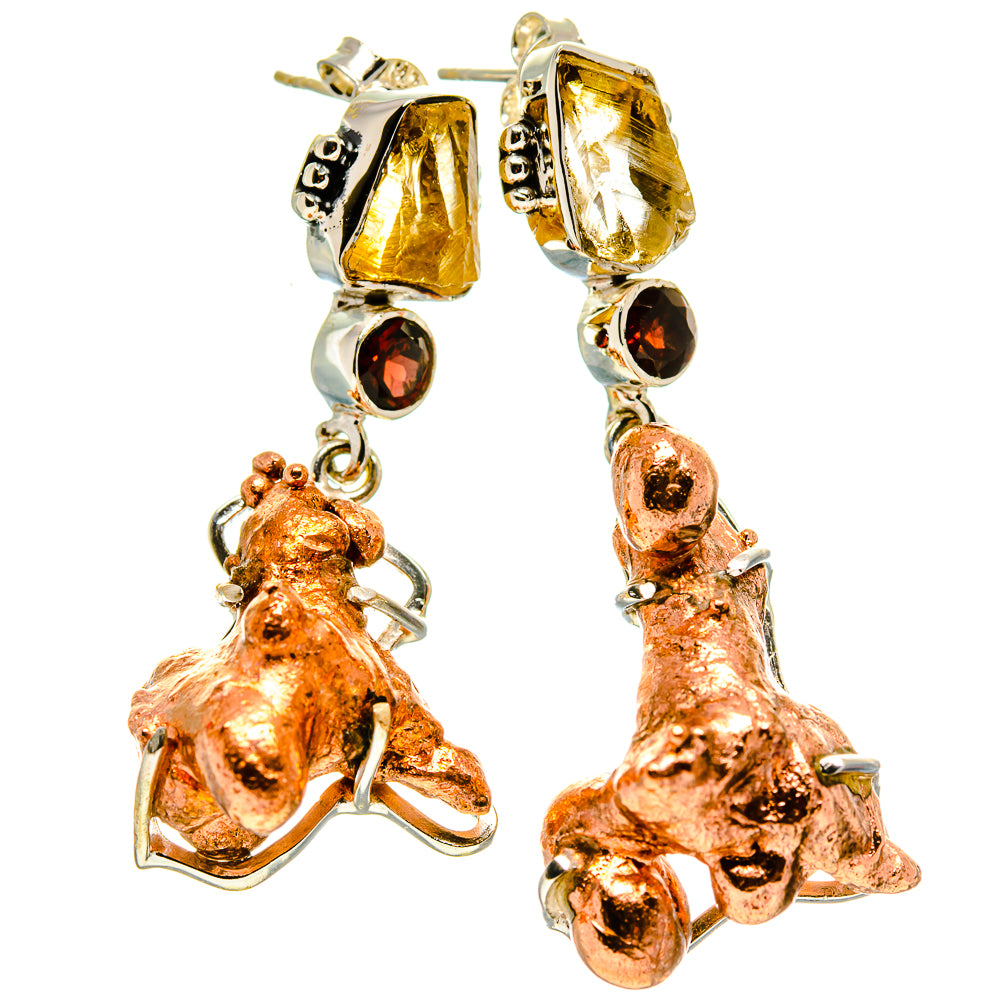 Splash Copper Earrings handcrafted by Anasilvercos - EARR413982
