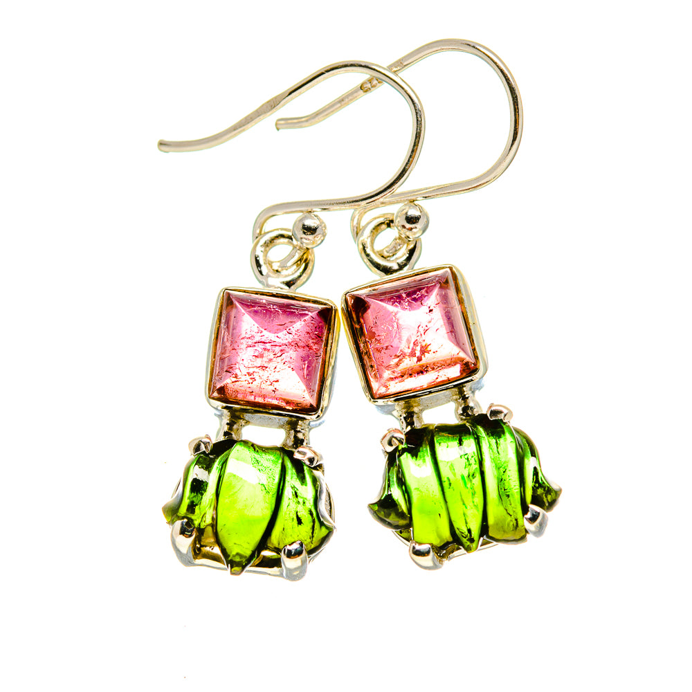 Green Tourmaline Earrings handcrafted by Anasilvercos - EARR414000