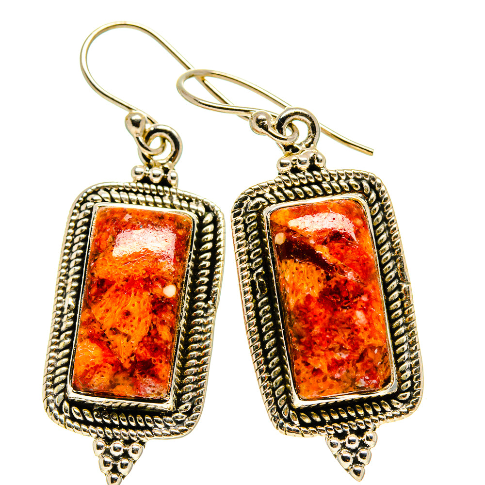 Sponge Coral Earrings handcrafted by Anasilvercos - EARR414005