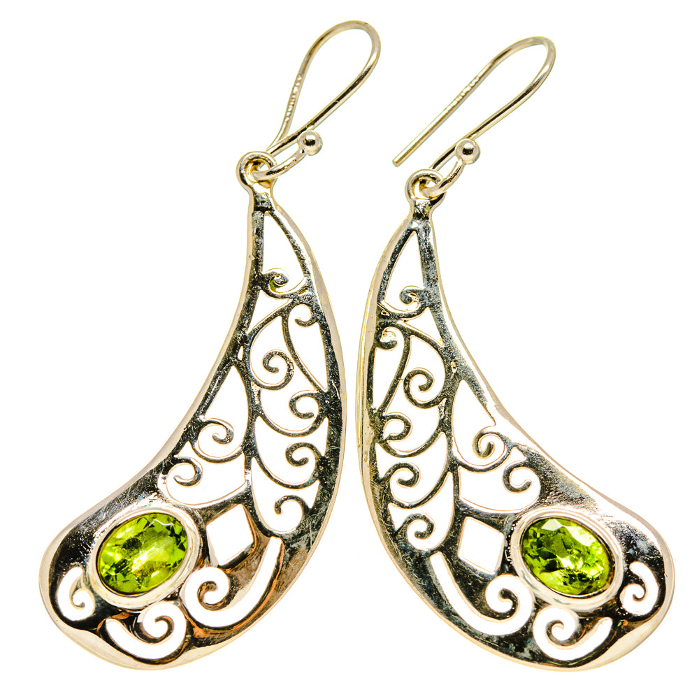 Peridot Earrings handcrafted by Anasilvercos - EARR414009