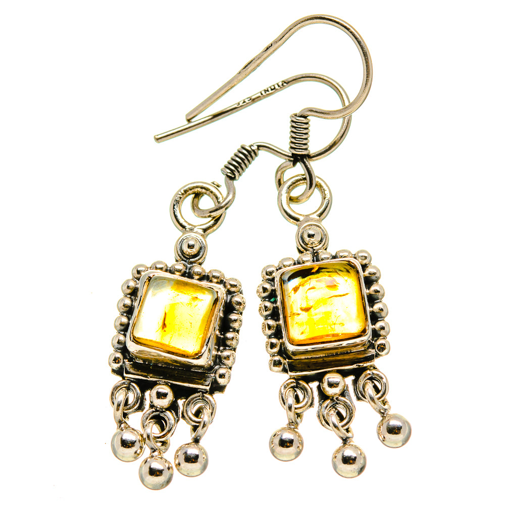 Citrine Earrings handcrafted by Anasilvercos - EARR414012