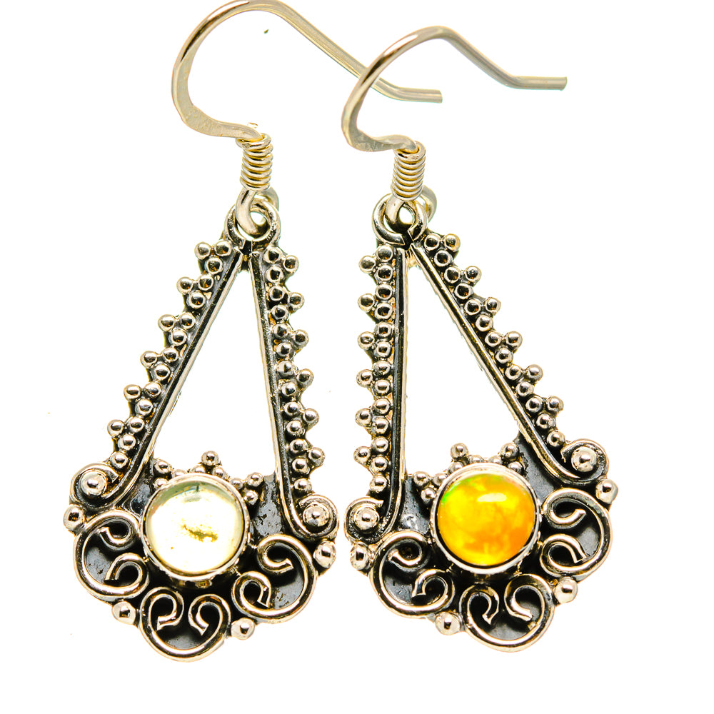 Ethiopian Opal Earrings handcrafted by Anasilvercos - EARR414020