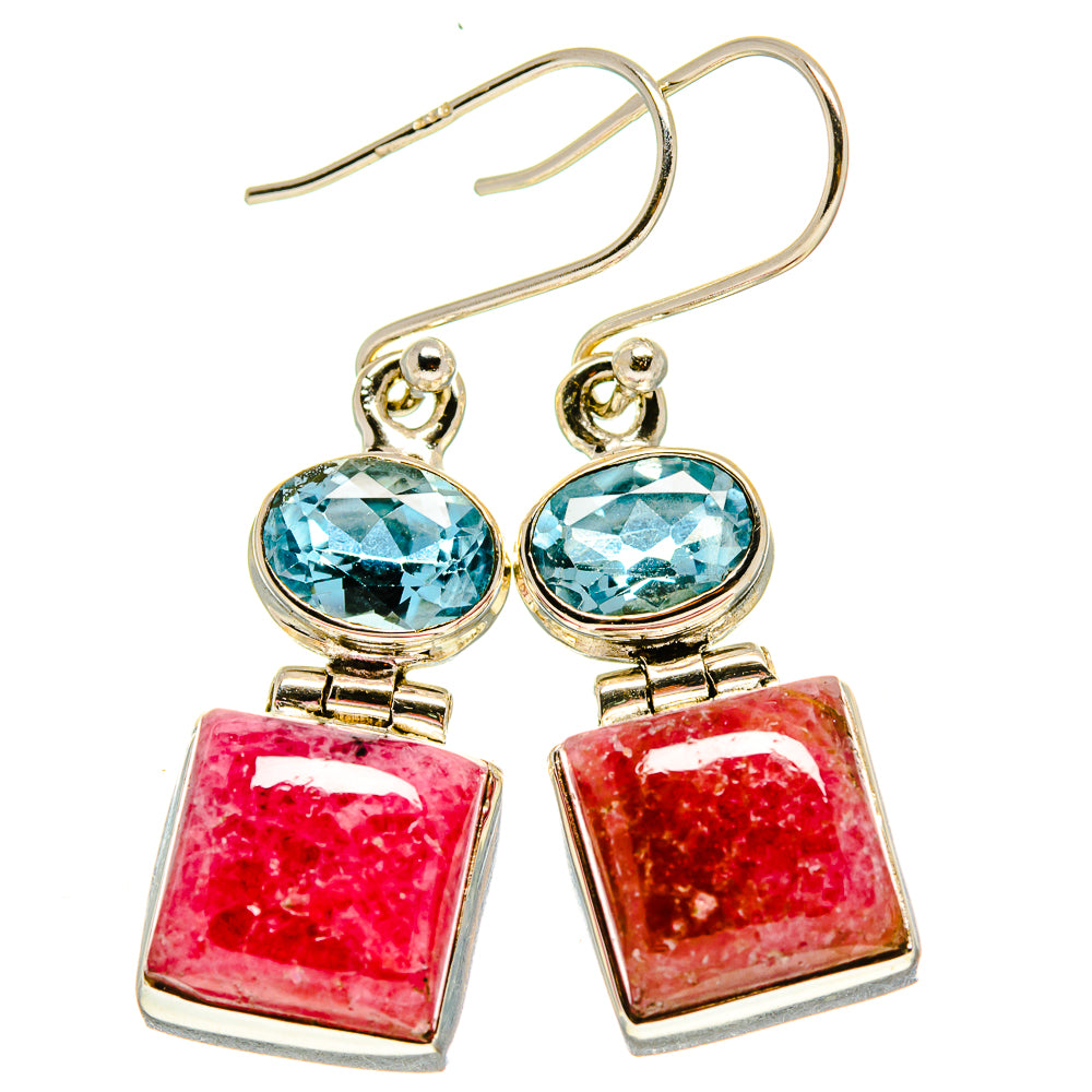 Rhodonite Earrings handcrafted by Anasilvercos - EARR414030