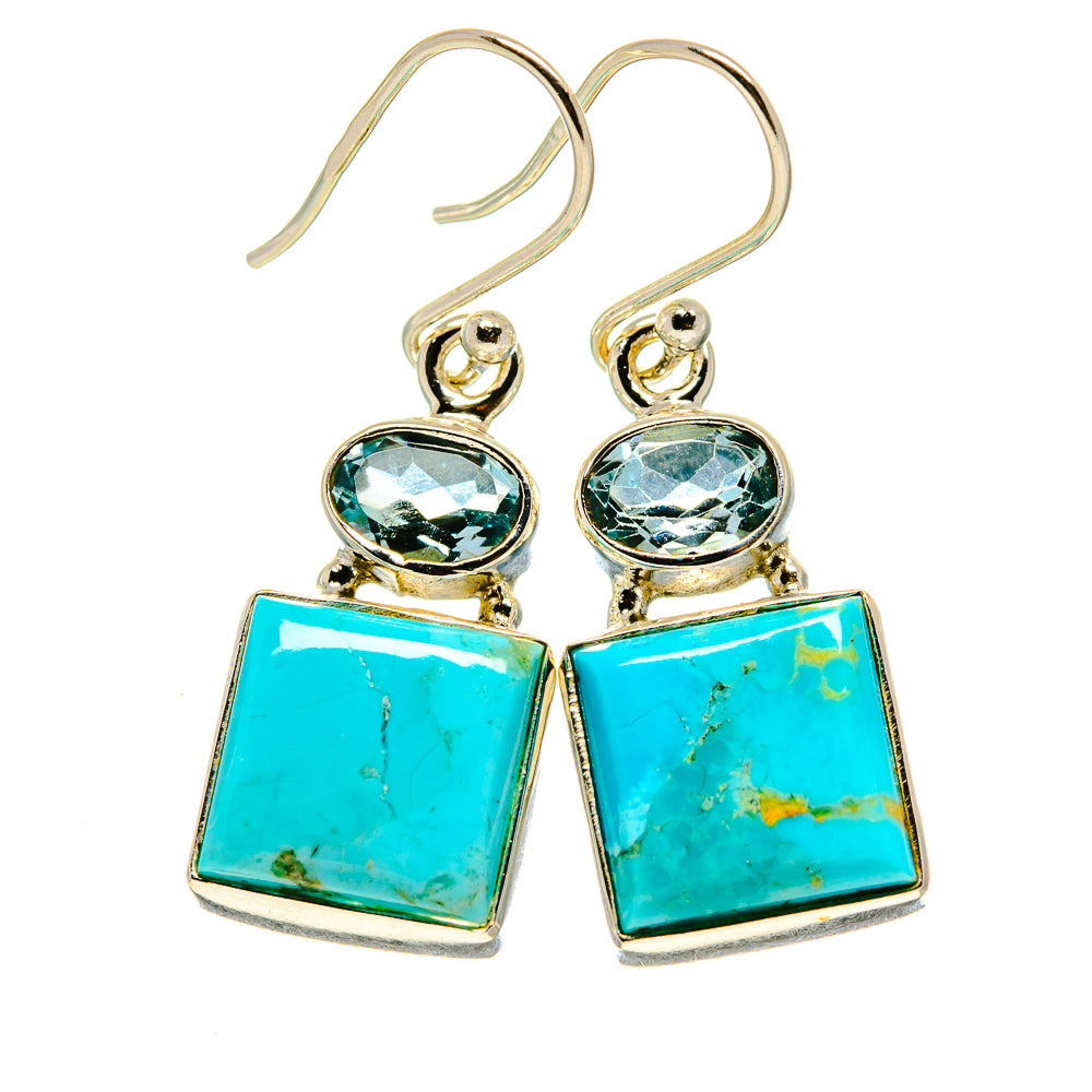 Arizona Turquoise Earrings handcrafted by Anasilvercos - EARR414031