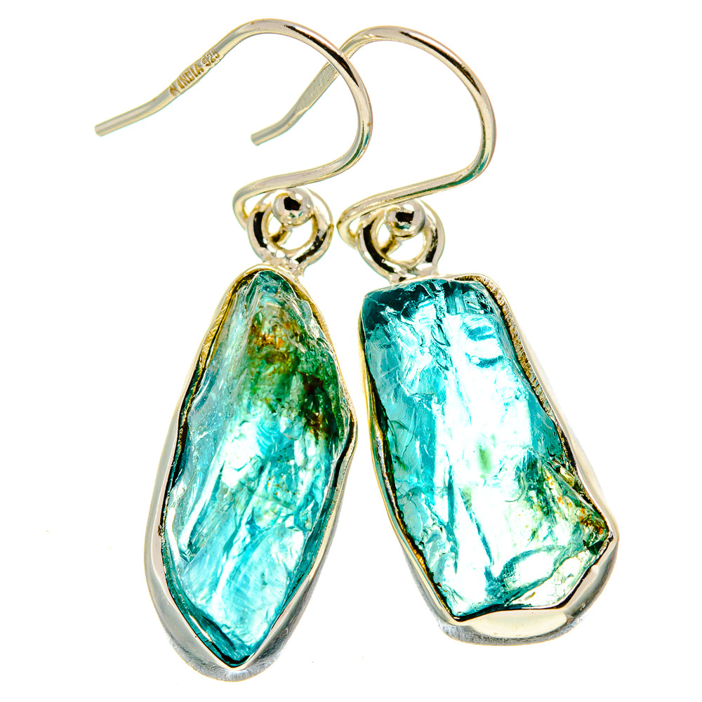 Blue Fluorite Earrings handcrafted by Anasilvercos - EARR414035