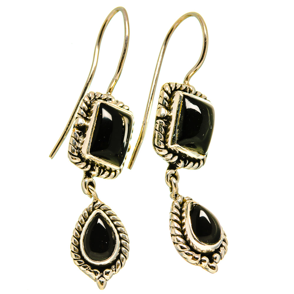 Black Onyx Earrings handcrafted by Anasilvercos - EARR414047