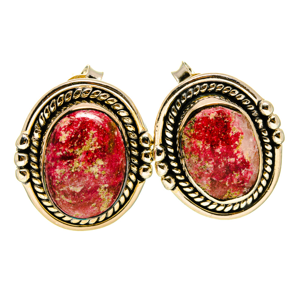 Thulite Earrings handcrafted by Anasilvercos - EARR414053
