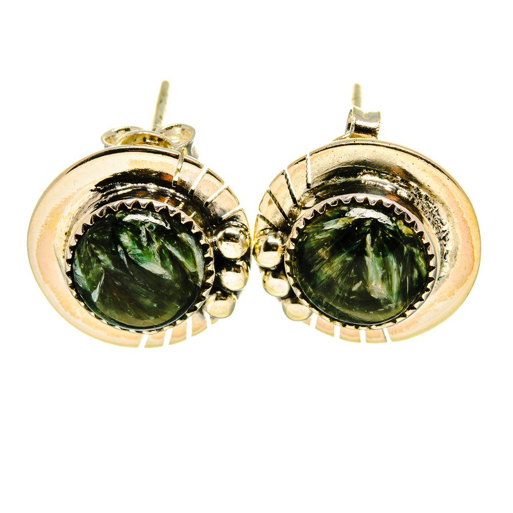 Seraphinite Earrings handcrafted by Anasilvercos - EARR414057