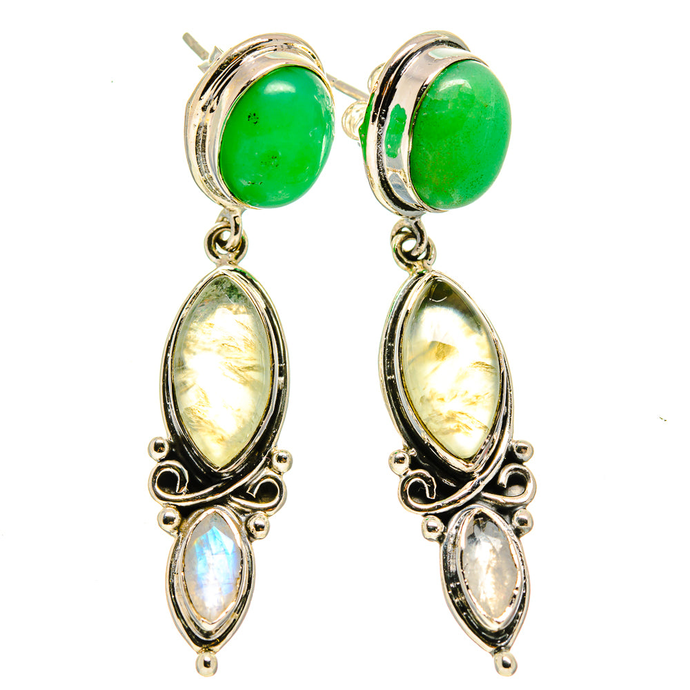 Prehnite Earrings handcrafted by Anasilvercos - EARR414059