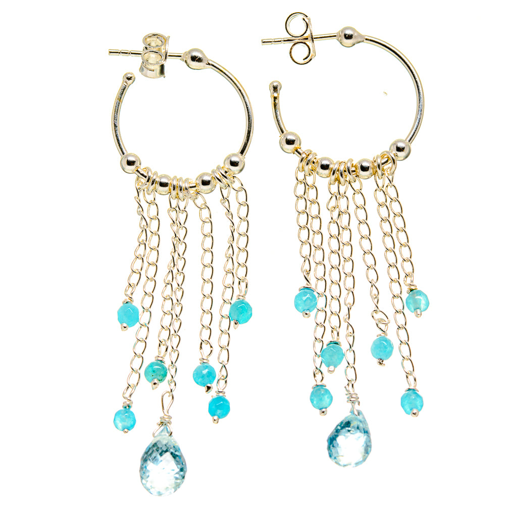 Blue Topaz Earrings handcrafted by Anasilvercos - EARR414064