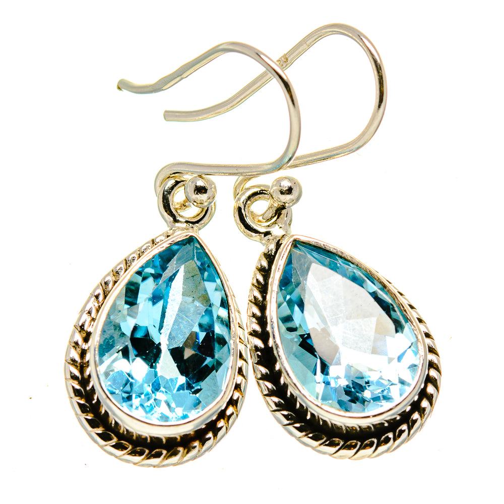 Blue Topaz Earrings handcrafted by Anasilvercos - EARR414066