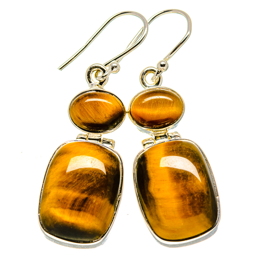 Tiger Eye Earrings handcrafted by Anasilvercos - EARR414084