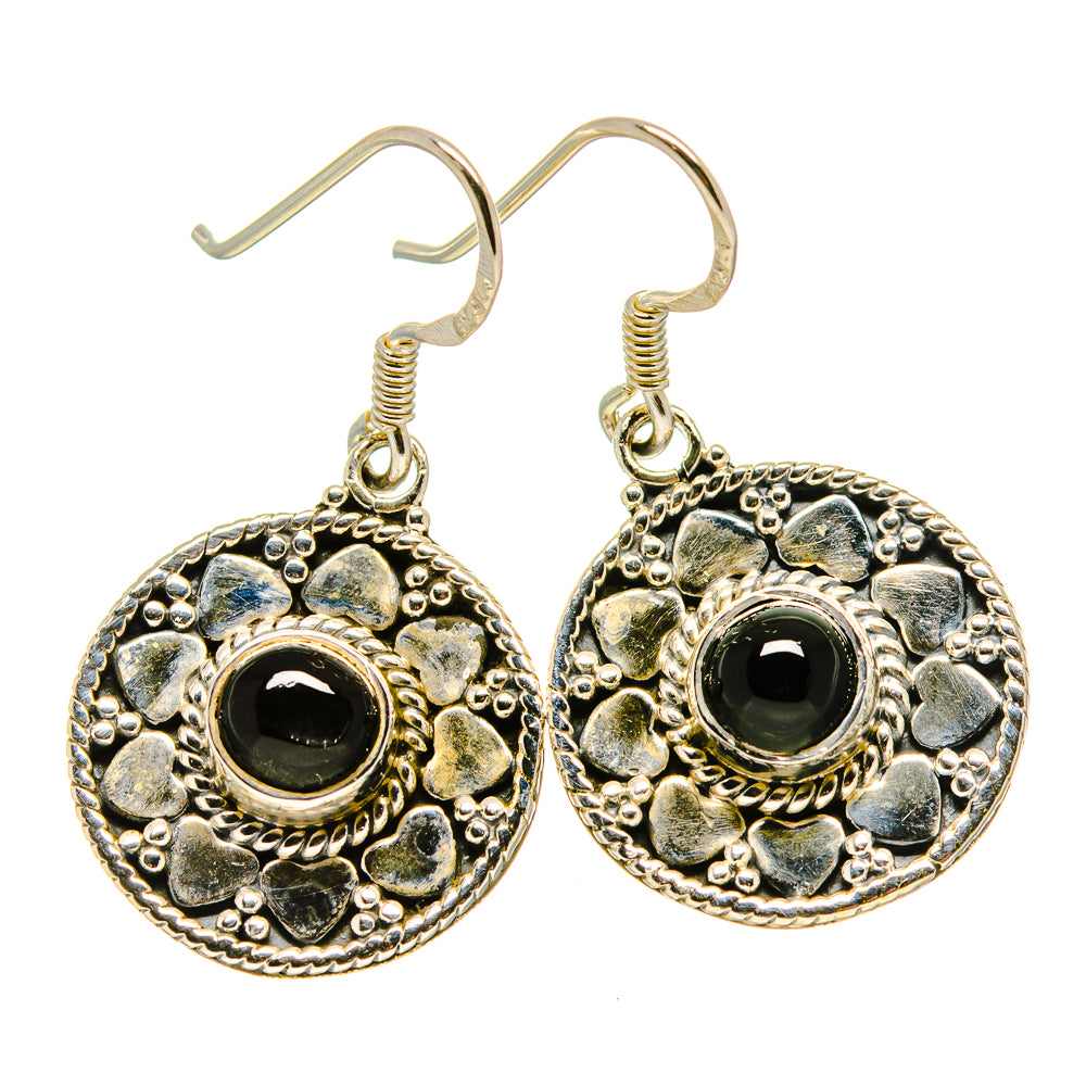 Black Onyx Earrings handcrafted by Anasilvercos - EARR414085