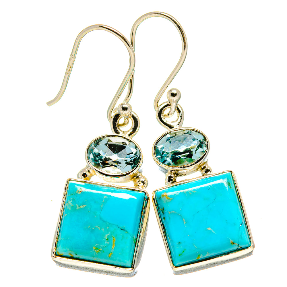 Arizona Turquoise Earrings handcrafted by Anasilvercos - EARR414090