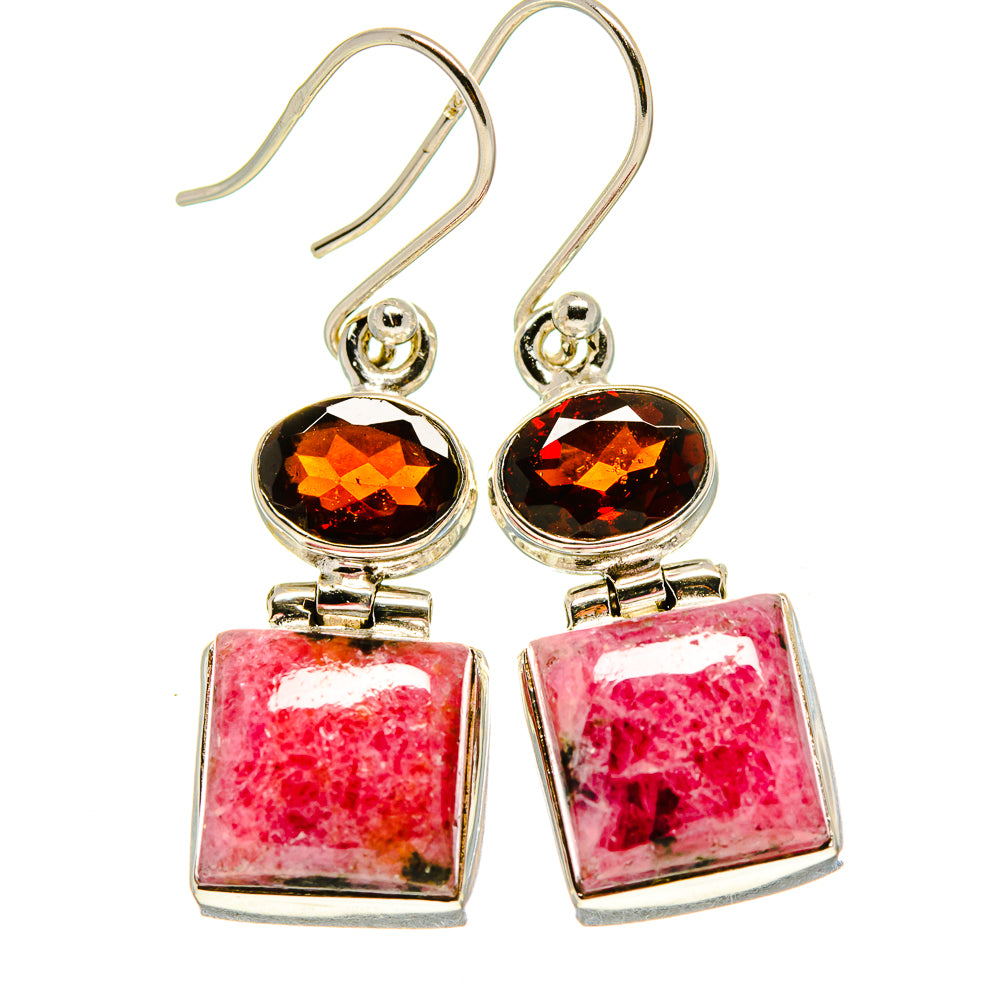 Rhodonite Earrings handcrafted by Anasilvercos - EARR414099