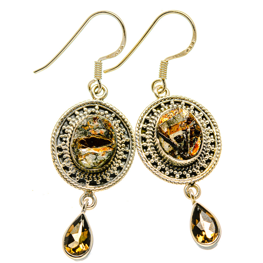 Astrophyllite Earrings handcrafted by Anasilvercos - EARR414101