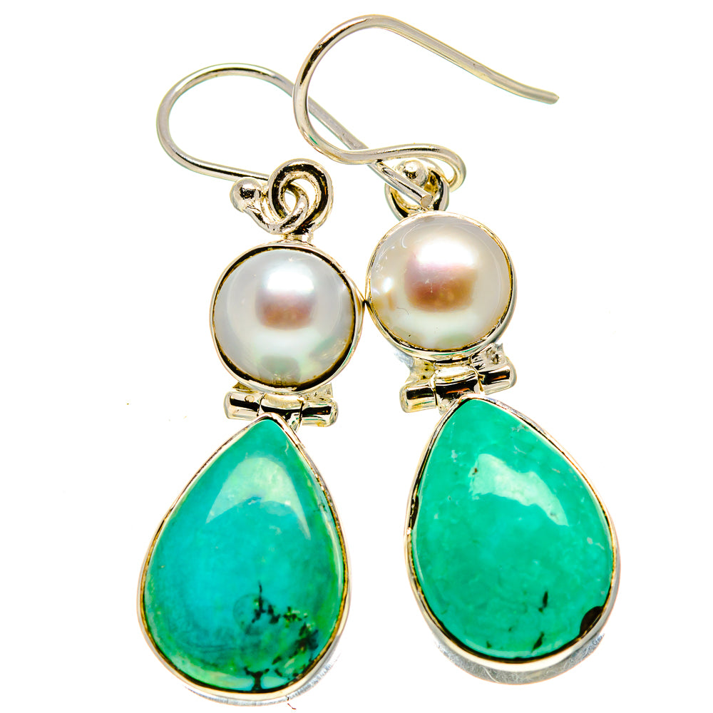 Arizona Turquoise Earrings handcrafted by Anasilvercos - EARR414102