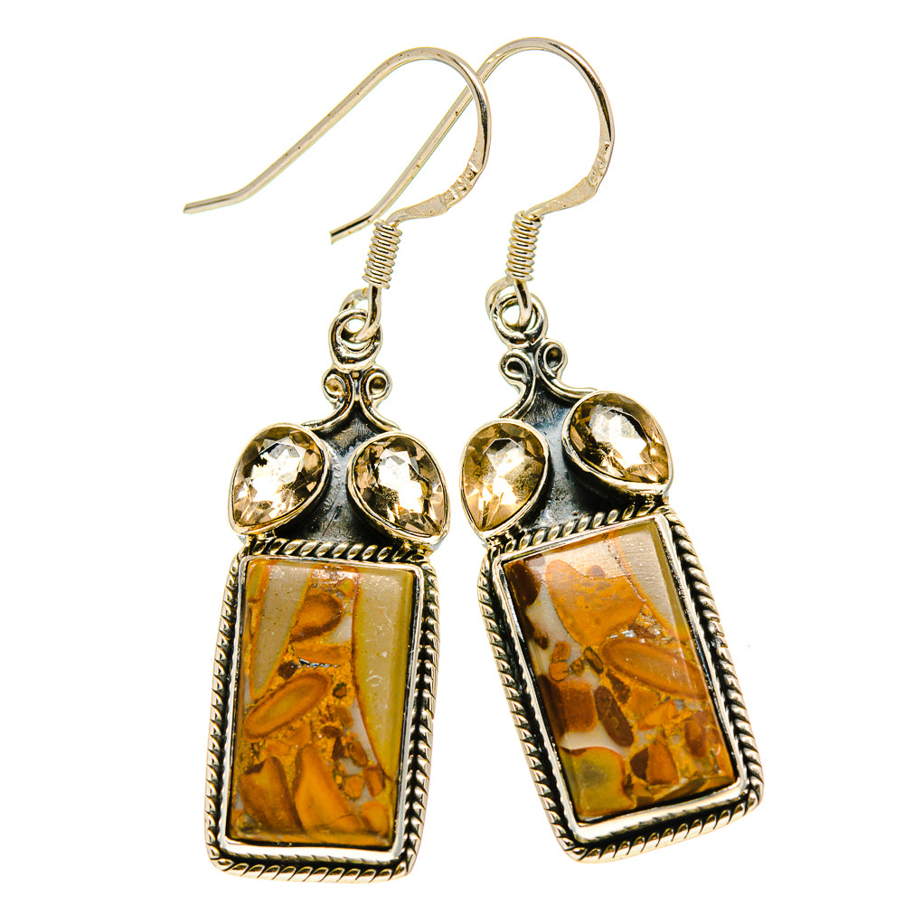 Chert Breccia Earrings handcrafted by Anasilvercos - EARR414119