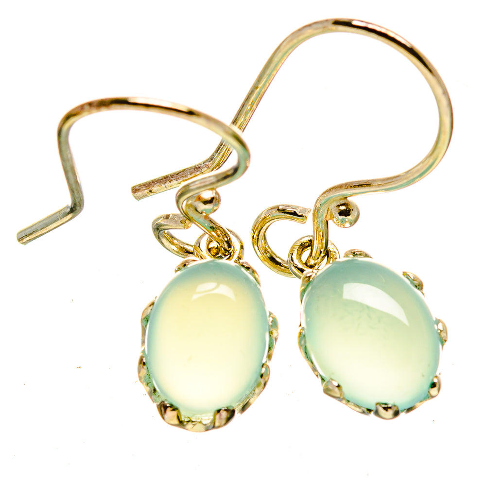 Aqua Chalcedony Earrings handcrafted by Anasilvercos - EARR414150